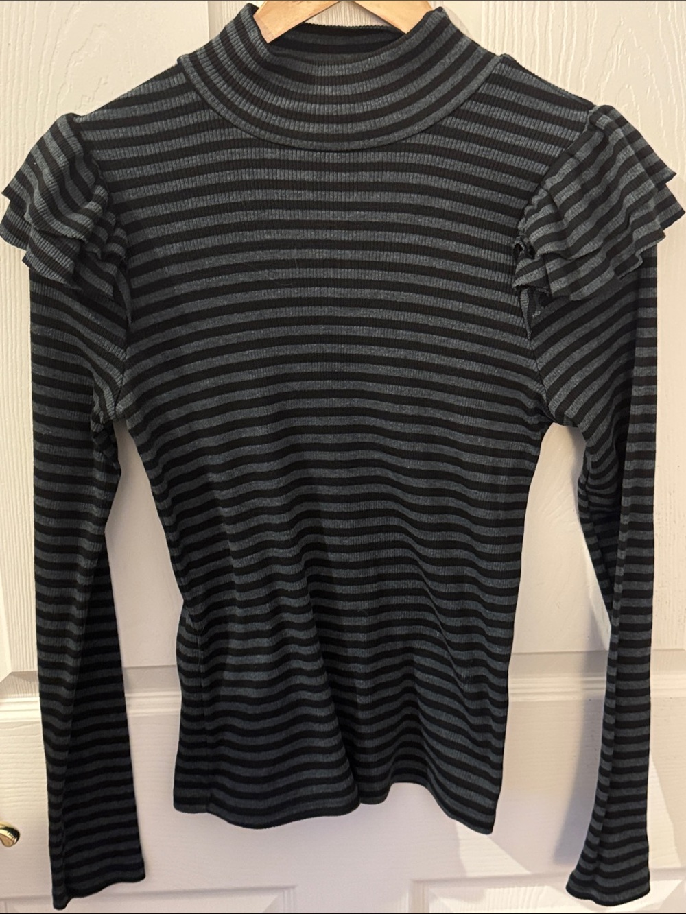 T.La Ruffled Turtleneck Knit Top